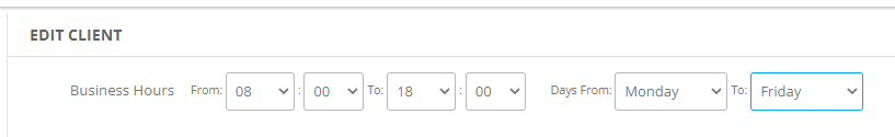 Client Business Hours