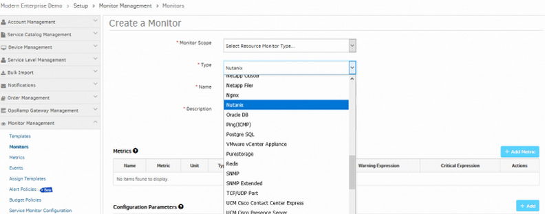 Added support for new collector type Nutanix
