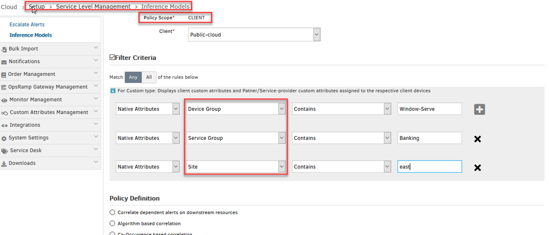 Additional filter attributes