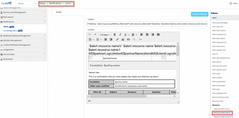 New resource attribute – Alternate IP