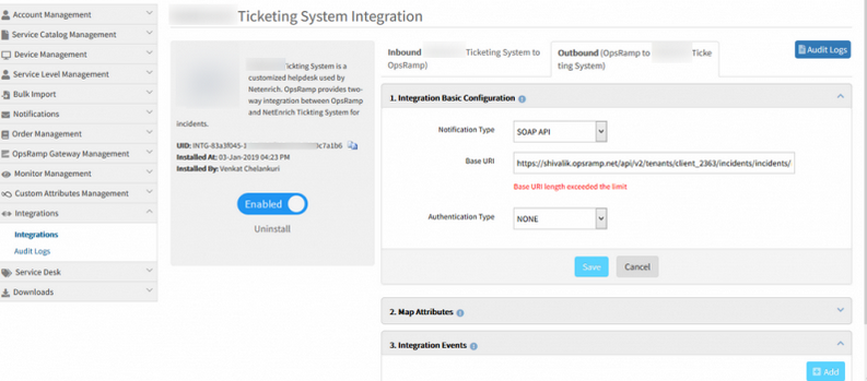 Provided validation on endpoint URL length