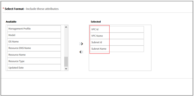 Additional cloud inventory attributes in custom reports