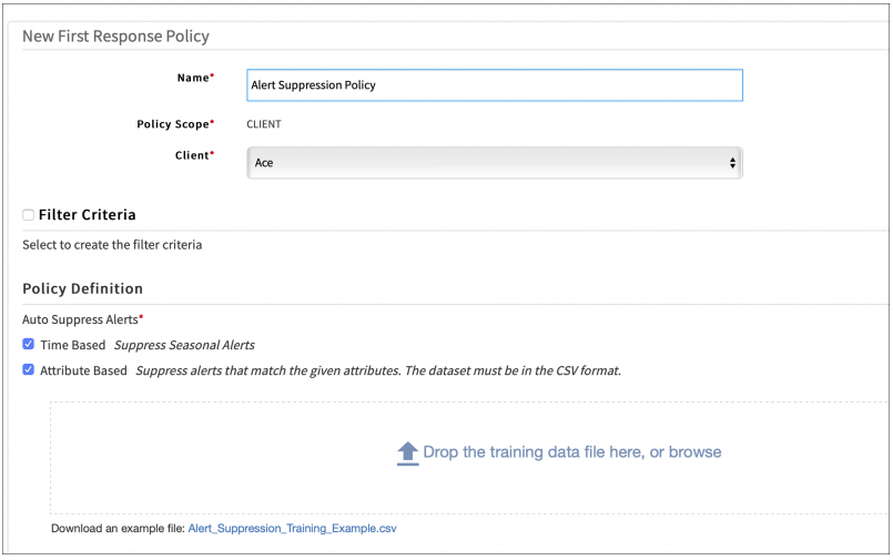 Attribute based auto suppression