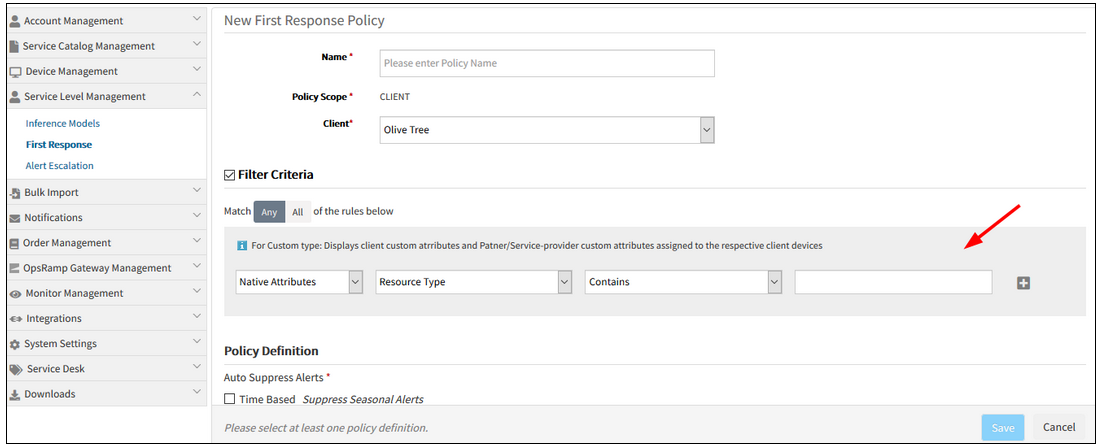 Fix also for First Response Policy