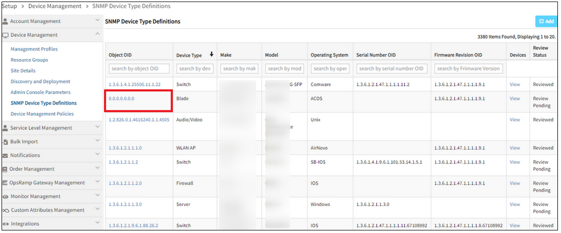 Improper SNMP OID is supported