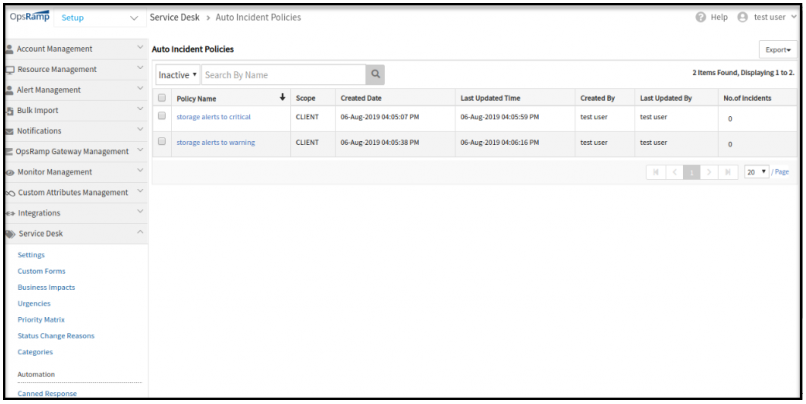 Legacy auto-incident policies disabled