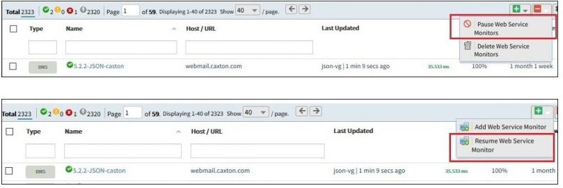 Pause and resume actions are no longer available for a synthetic