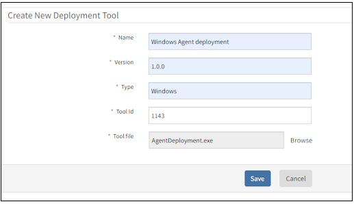 Windows agent deployment utility