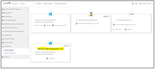 Windows agent deployment utility