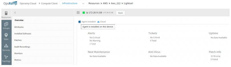 Automated Linux Agent deployment for AWS Lightsail