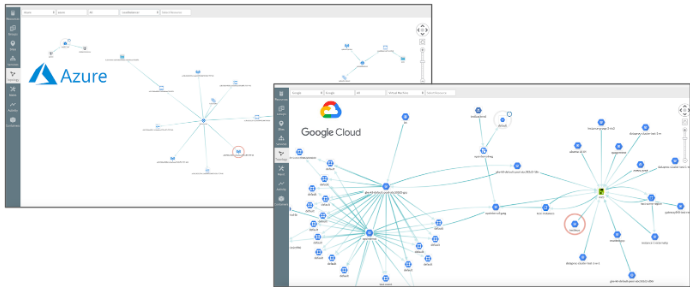 Topology discovery and visualization for Azure and Google Cloud Platform