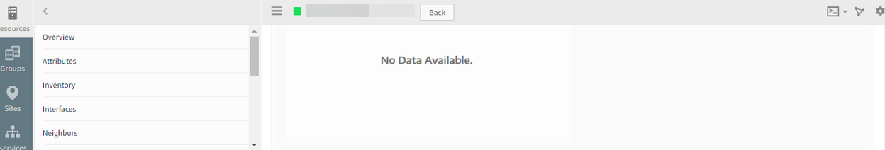 No data available error
