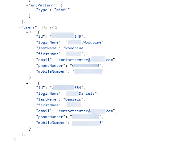 Roster API call showing as two users