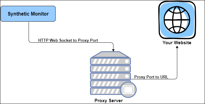 Synthetic Monitoring via a Proxy Server