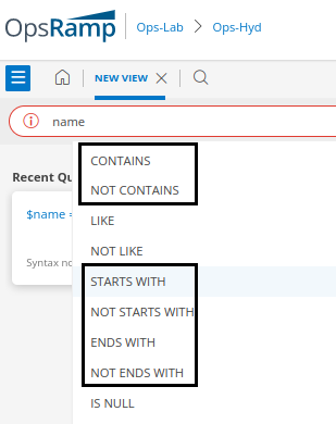 New OpsQL Operators