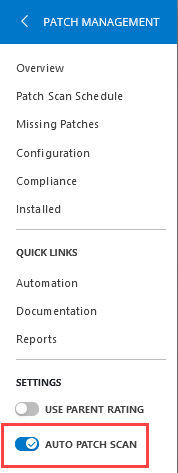 Auto Patch Scan Setting