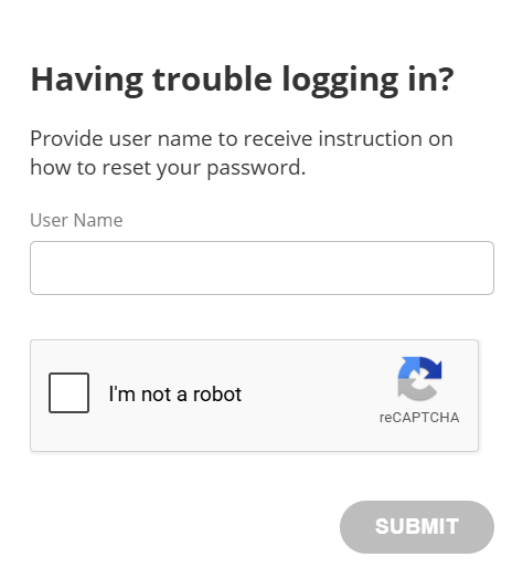 Have Trouble Logging In page