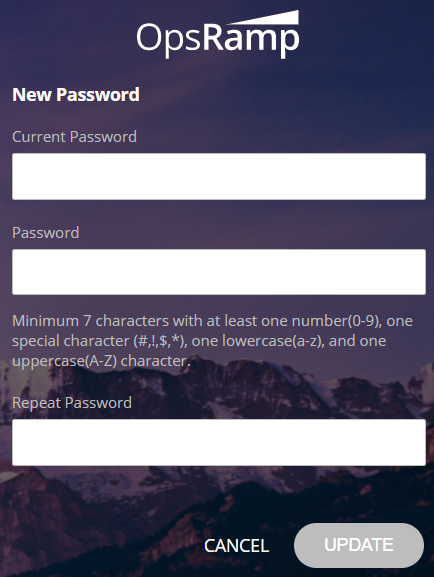 New Password Reset Page