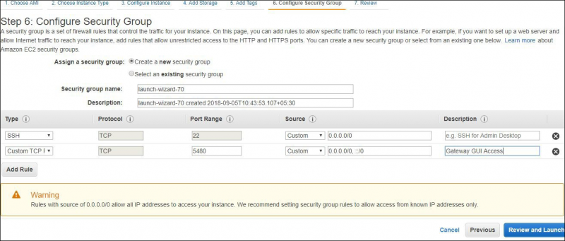 AWS Installation Summary