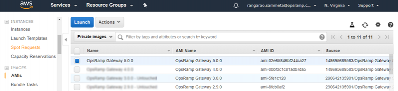 AWS Console Launch