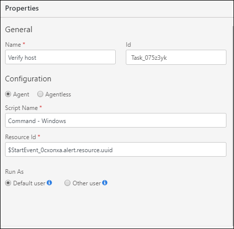 Script Task Agent Properties