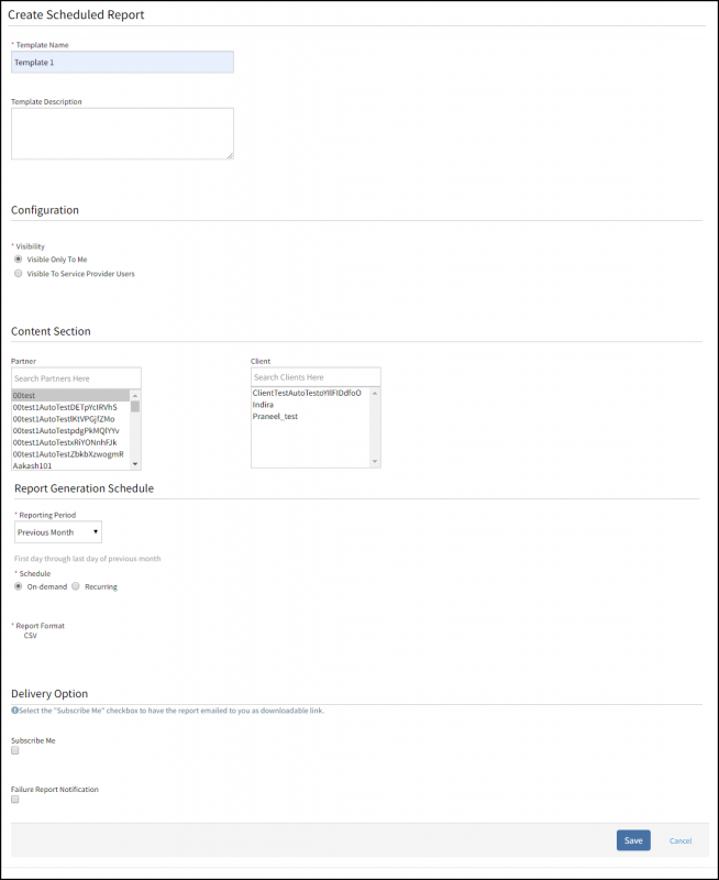 Creating Standard Reports