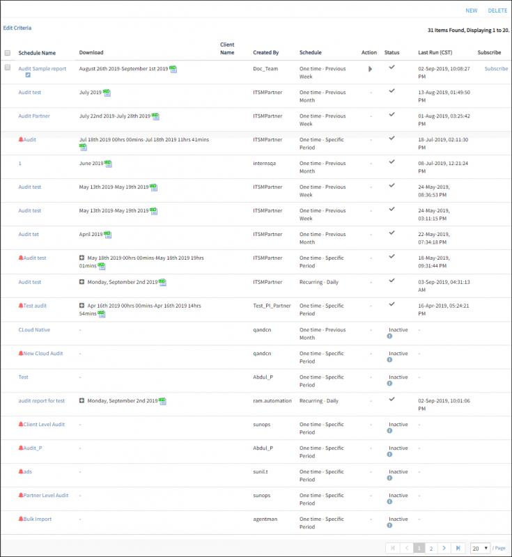 Viewing Standard Reports