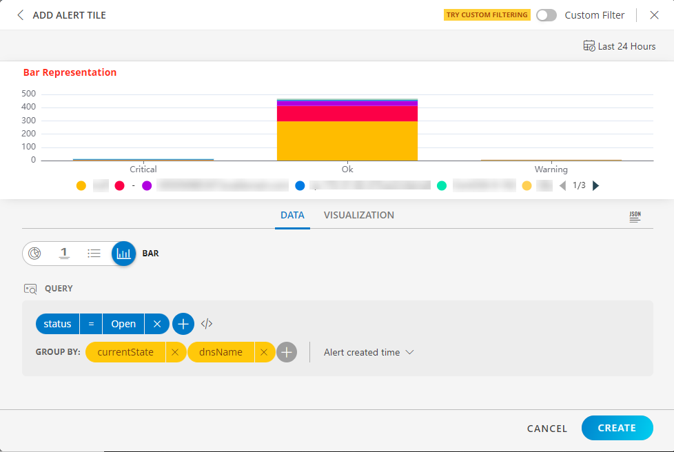 List Value of Alert Tile Dashboard View