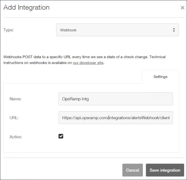 Add Integration Details