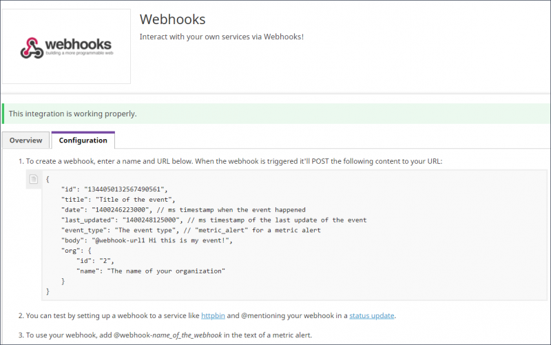 Webhook Configuration