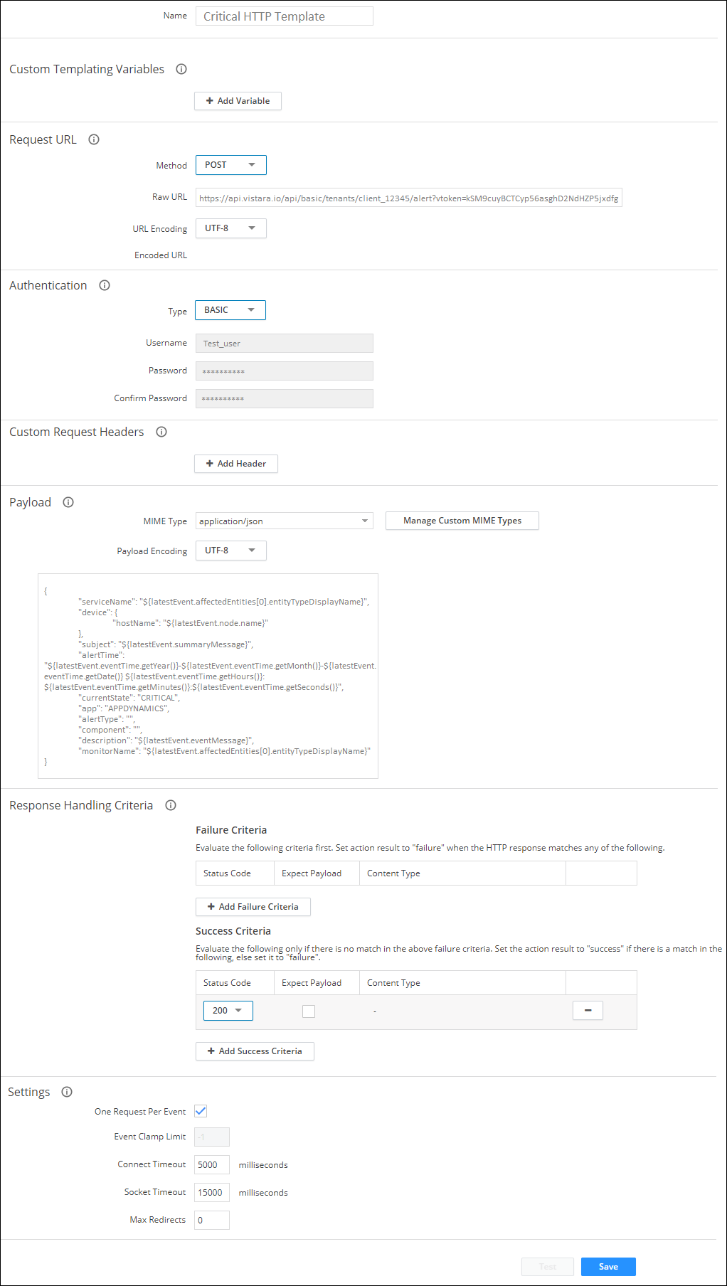 Critical HTTP Template