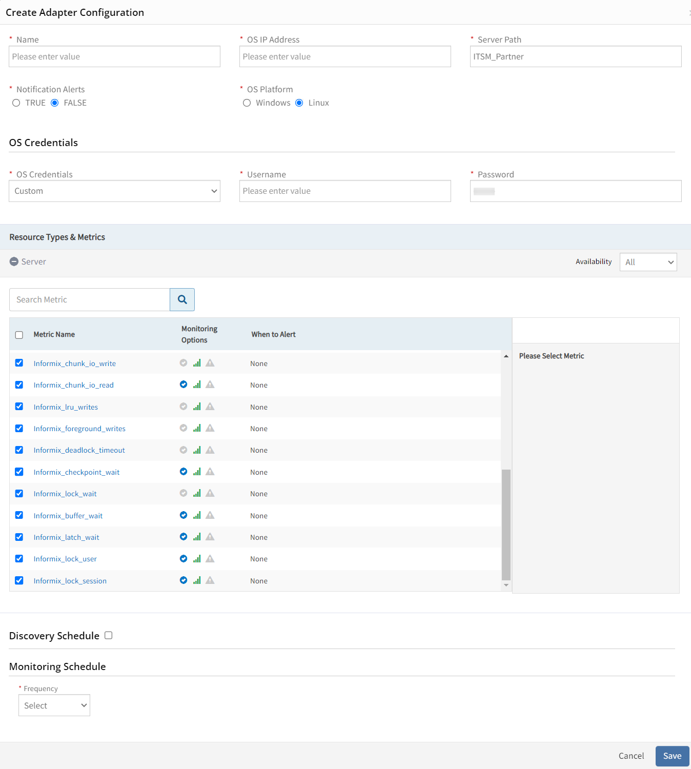 Informix Database | OpsRamp Documentation