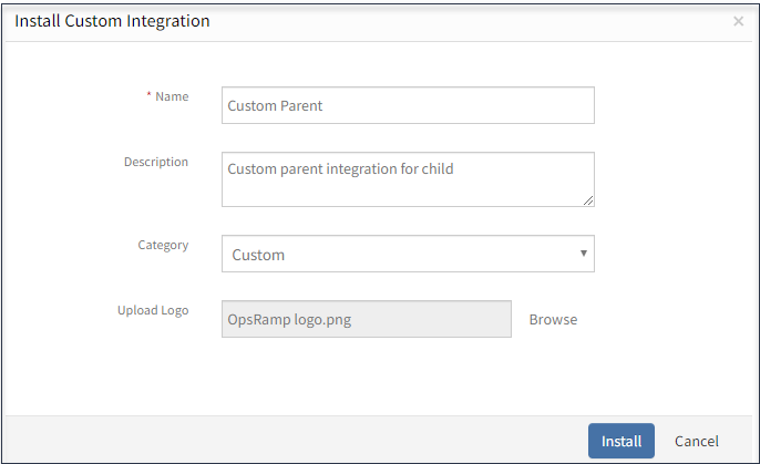 Install Tenant custom integration