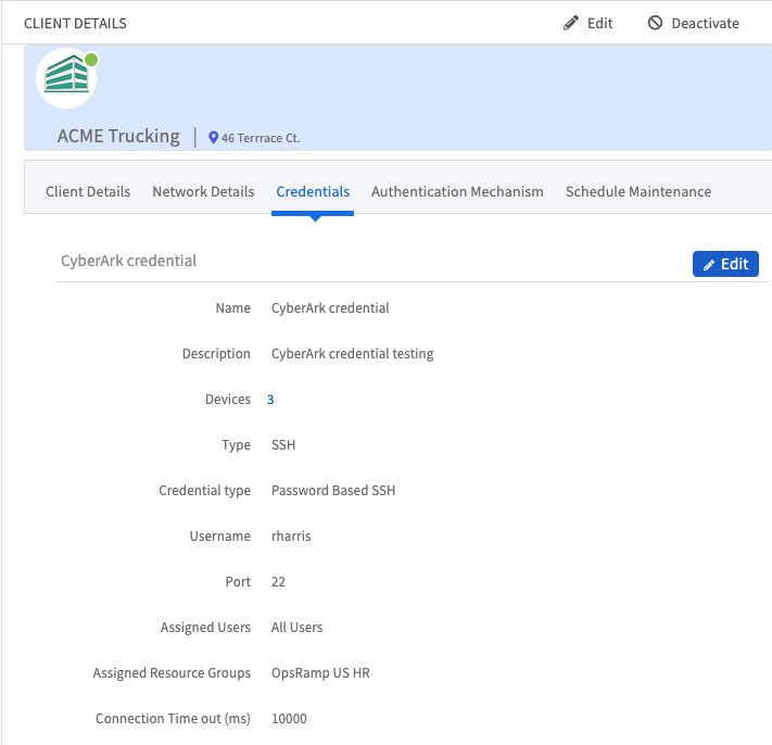 CyberArk Credential Configuration