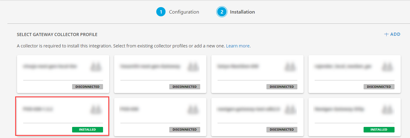 Integrations - select collector