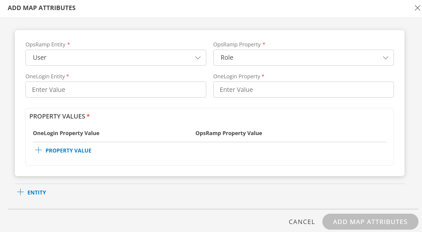 OneLogin mapping attributes screen - User