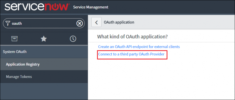 Connecting to an OAuth Provider