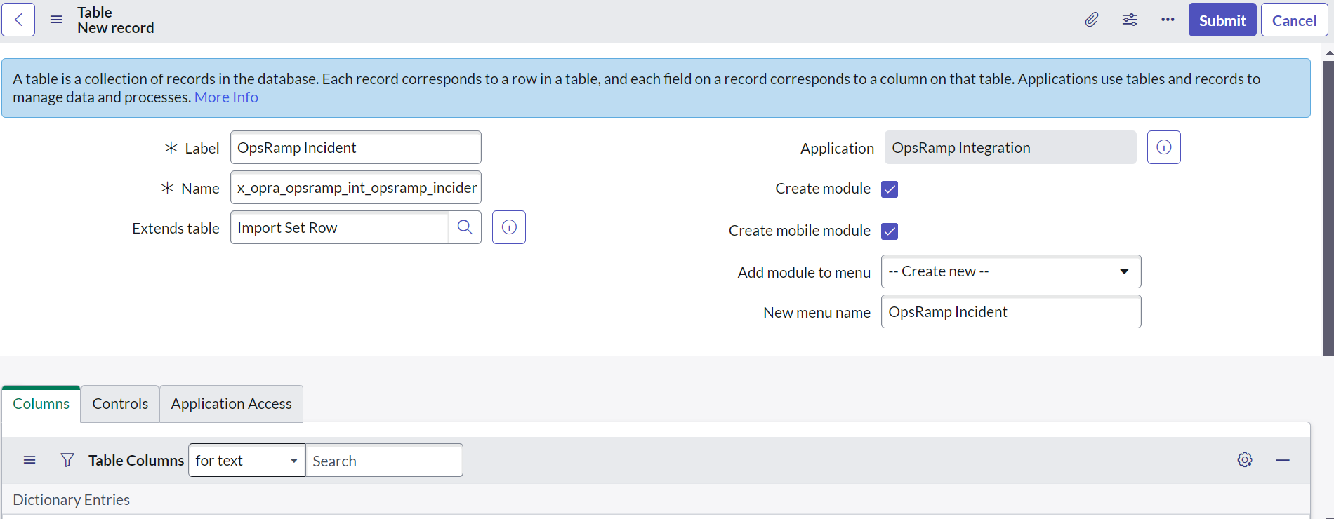 Create a Staging Table