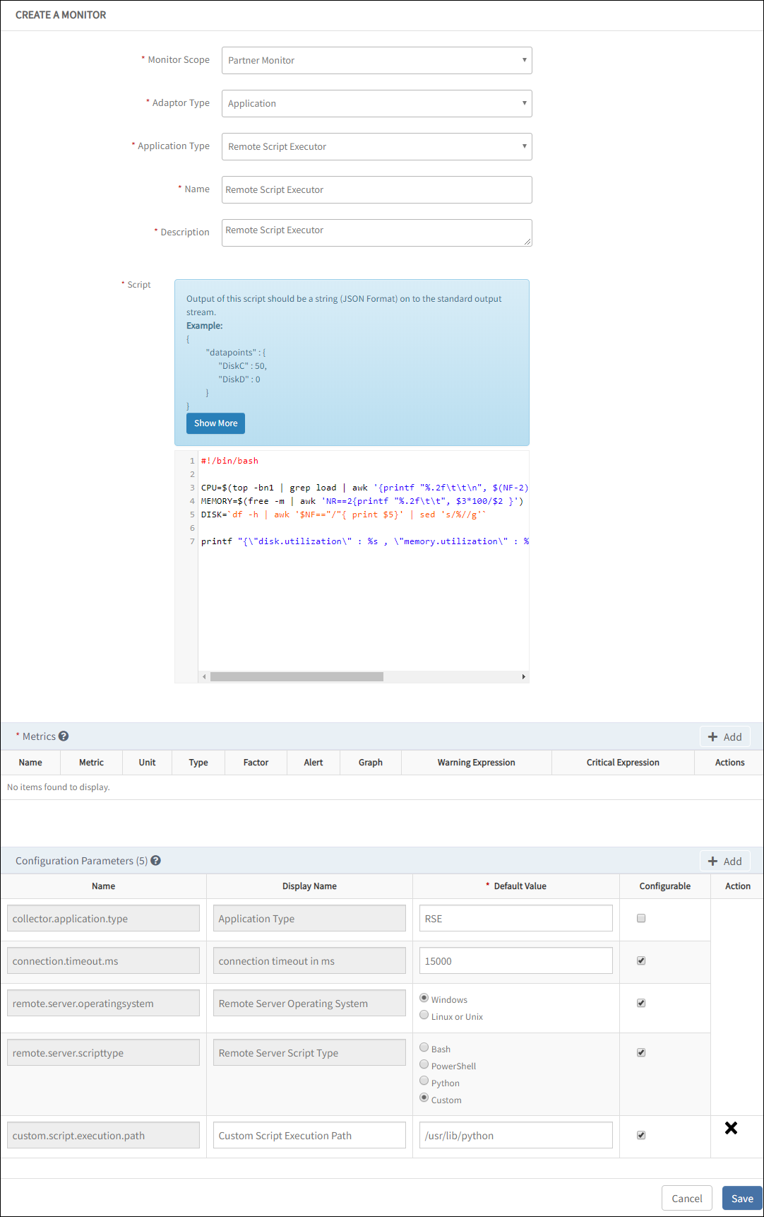 Remote Script Executor Monitor