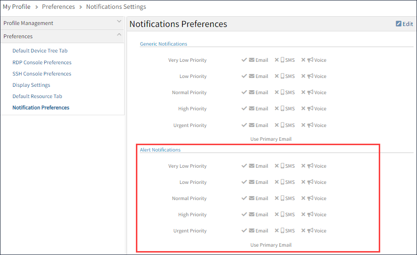 Notification Preferences