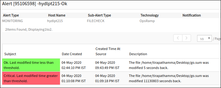 File Check Alerts