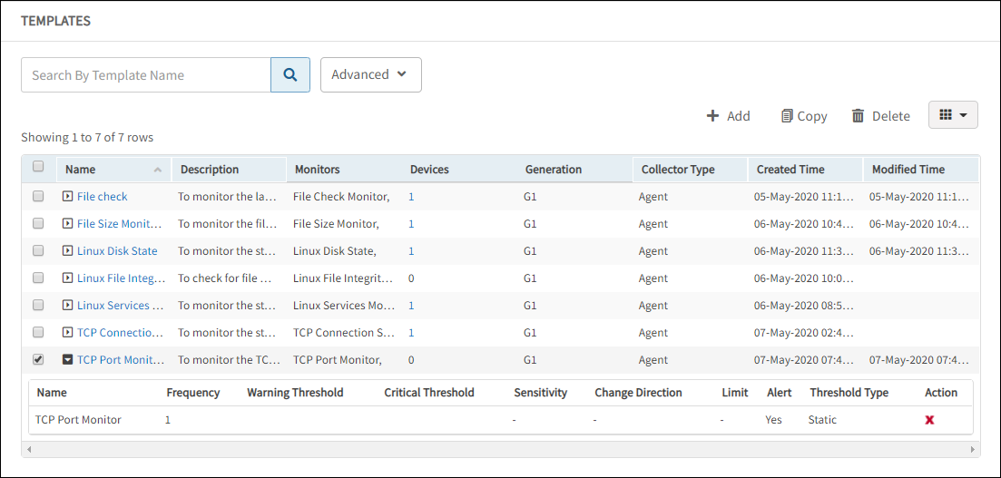 Manage TCP Port Monitor