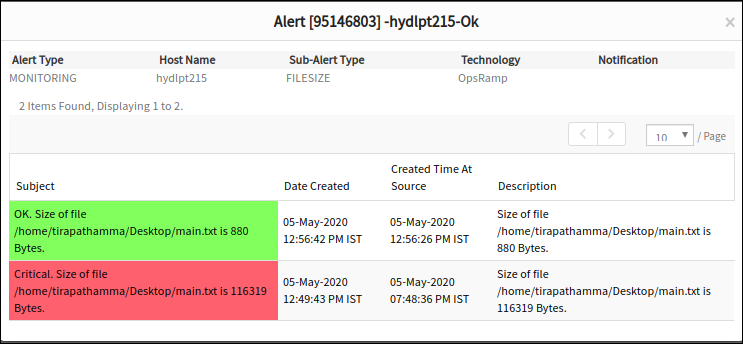 File Size Alerts