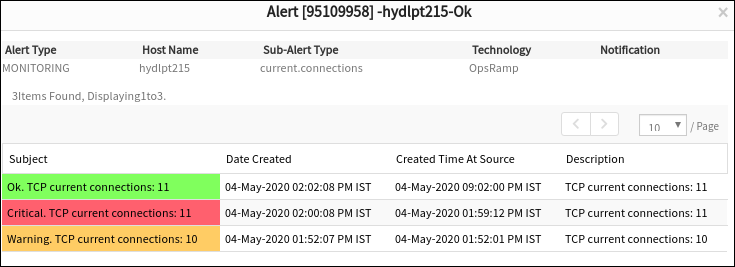 TCP Connection Alerts