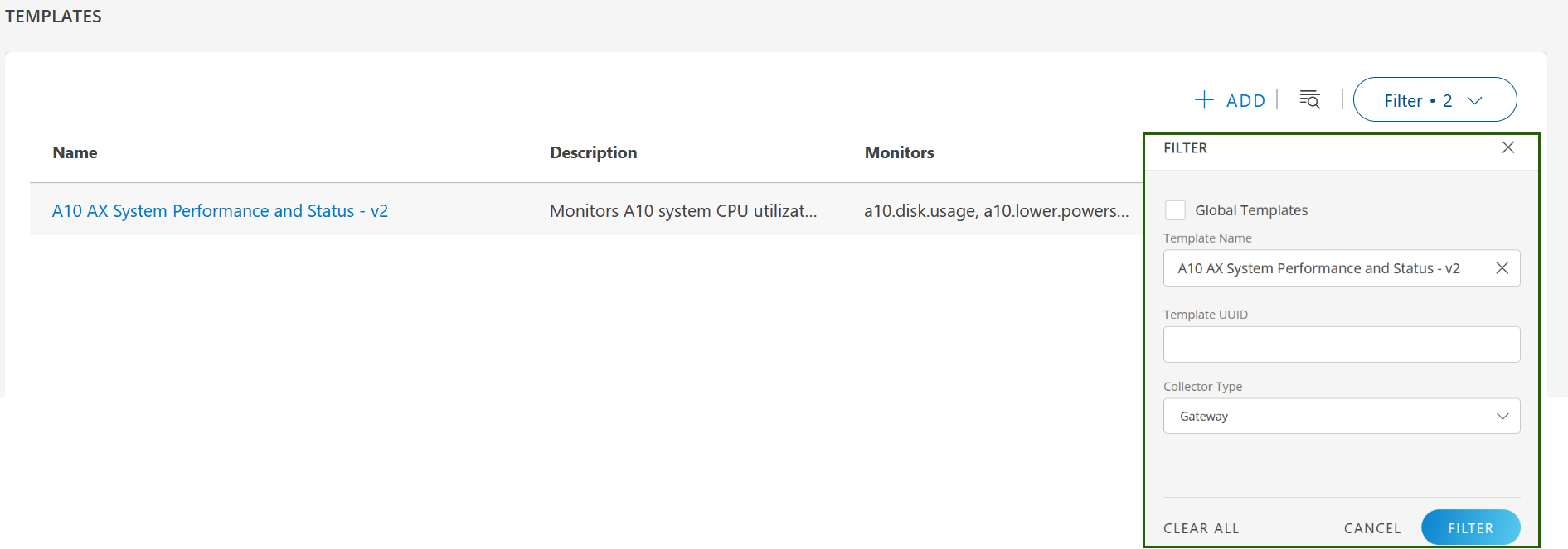 Templates filter example