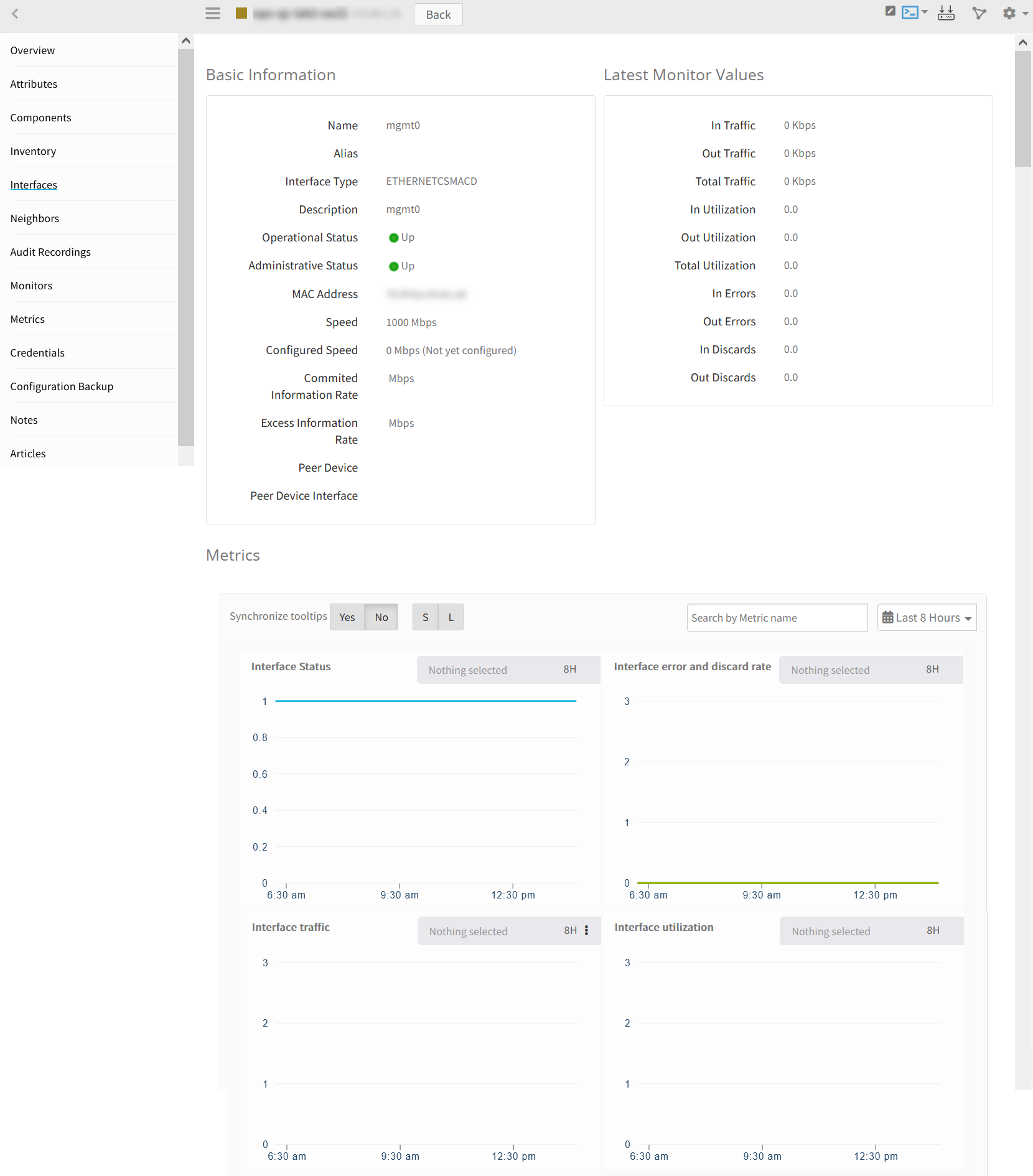 Resource Interface graphs