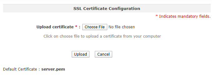 SSL Certificate Configuration