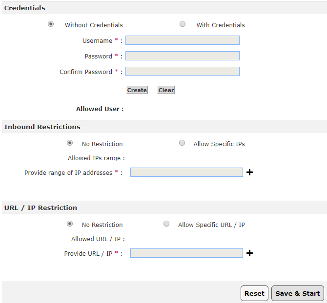 Proxy Configuration